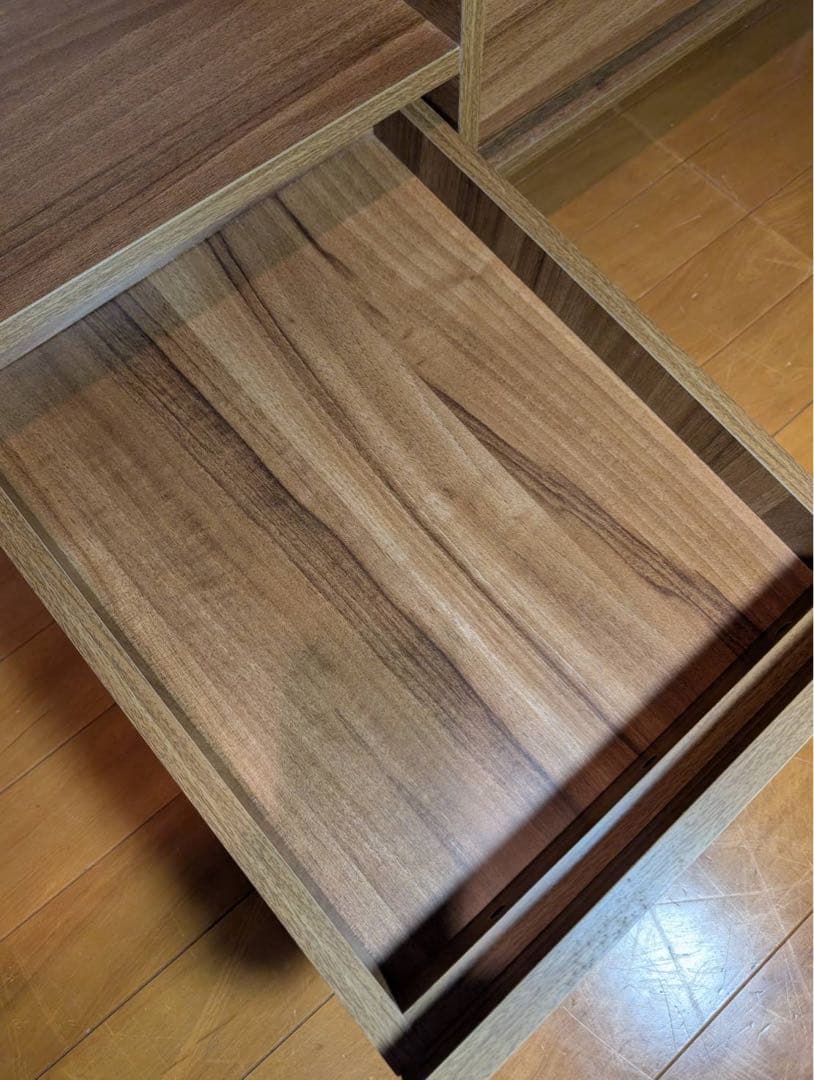 ■送料込■LOWYA ドレッサー ローテーブル コスメ台 鏡化粧センターテーブル