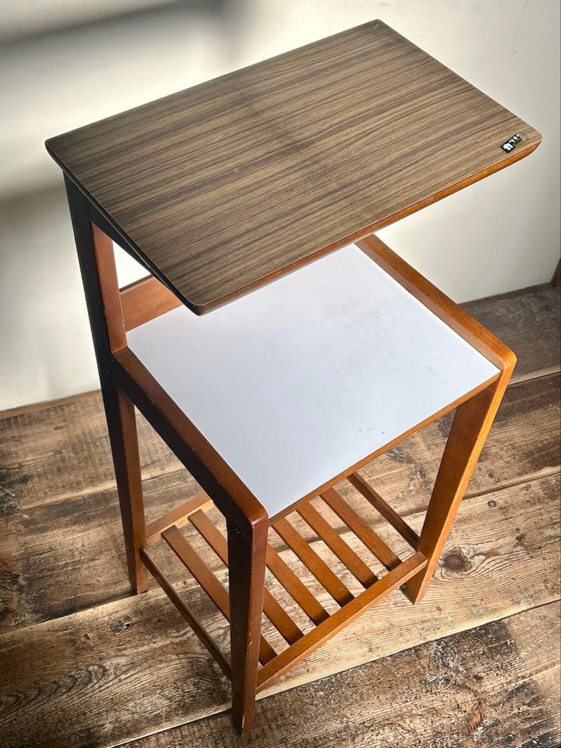 カリモク karimoku サイドテーブル 電話台 昭和レトロ ヴィンテージ