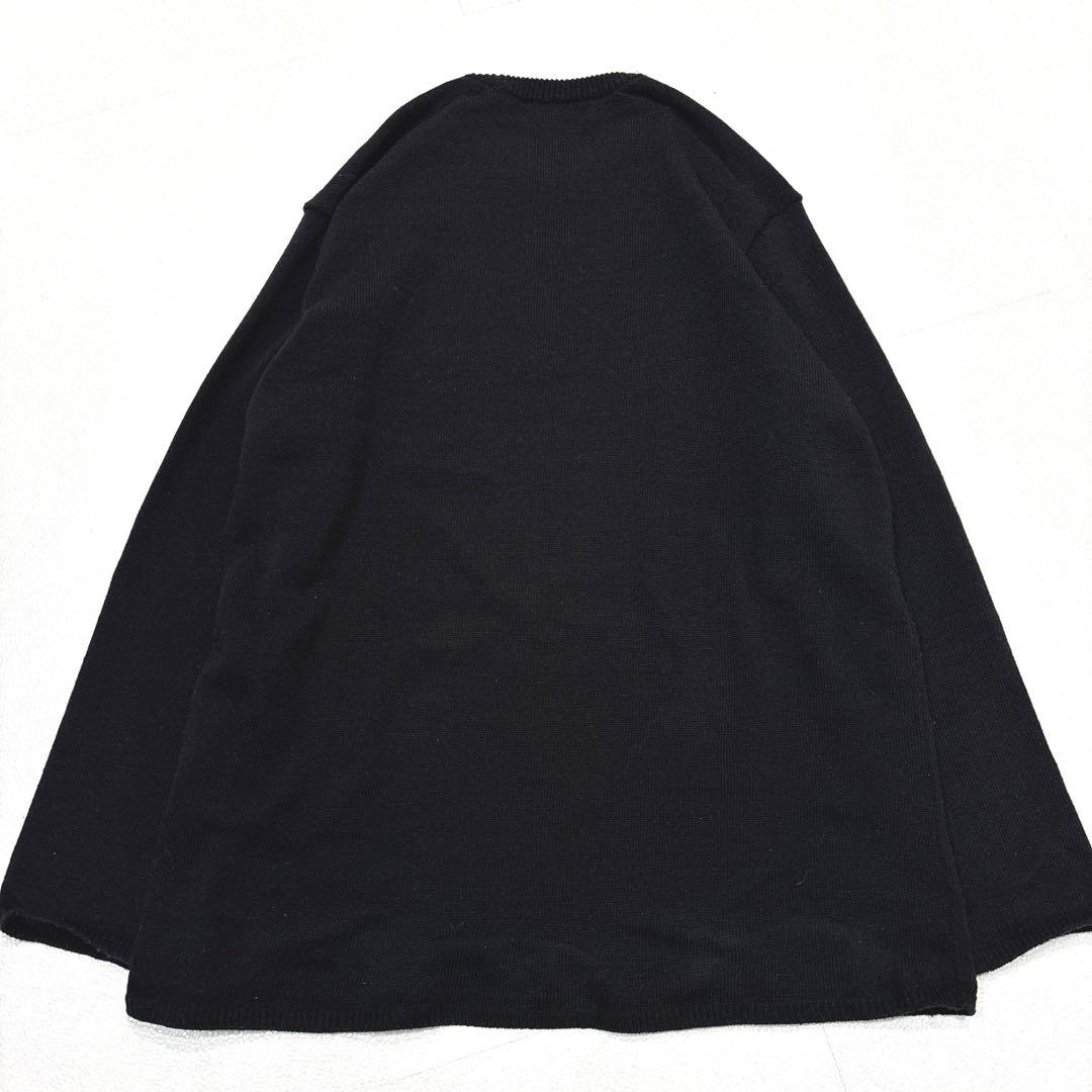 【美品/22AW /メンズL】ブラック　コムデギャルソン　ハート　セーター　黒