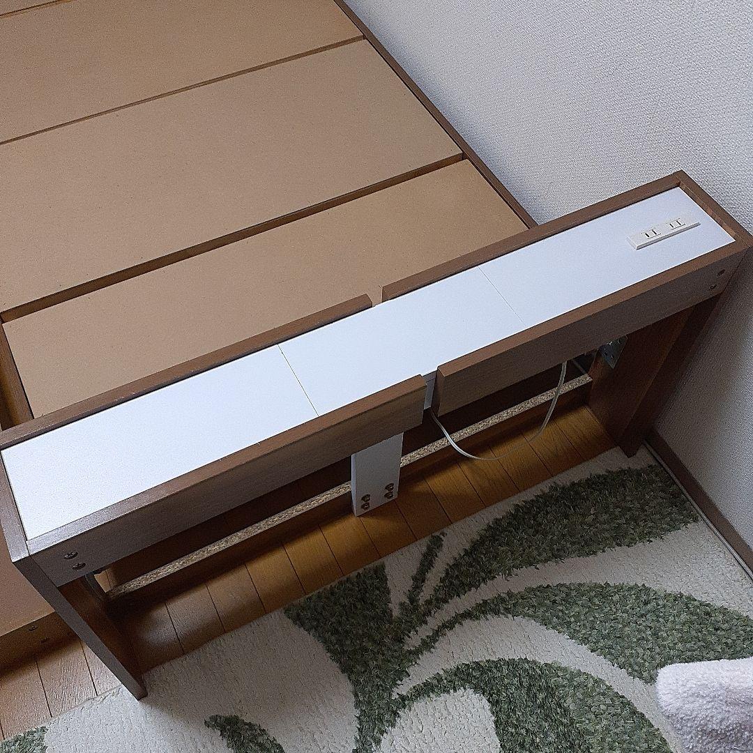 木製シングルベッドフレーム 引き出し付き