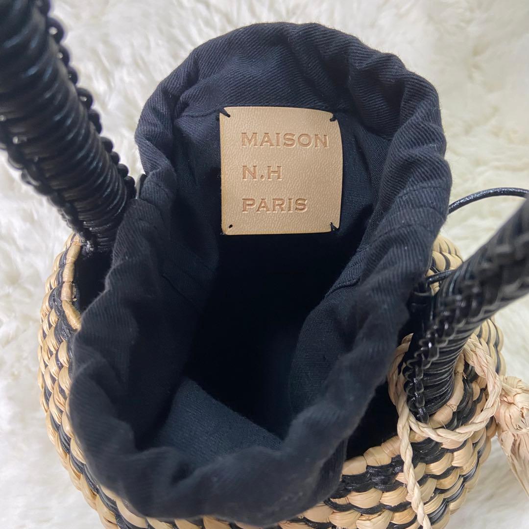 MAISON N.H PARIS カゴバッグ 丸型バッグ 夏 ベージュ