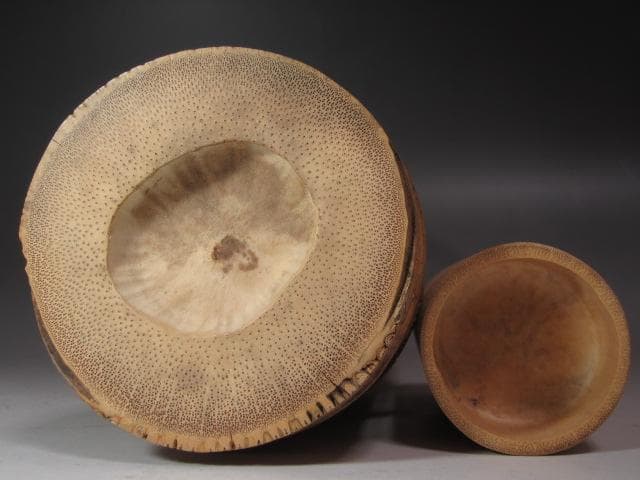 ★　黒田正玄　竹置筒花入　雲海　裏千家　十五代　鵬雲斎の花押★x602