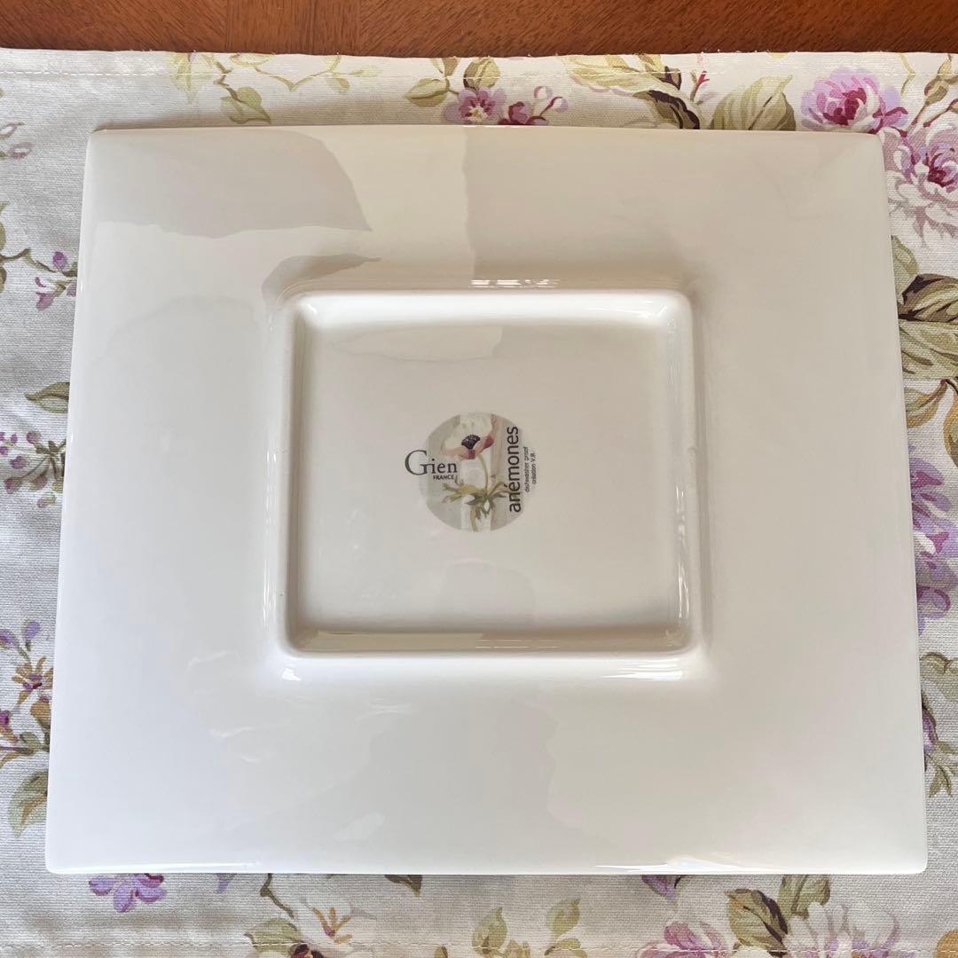 【レア美品】フランス製　ジアン★アネモネ★スクエアプレート