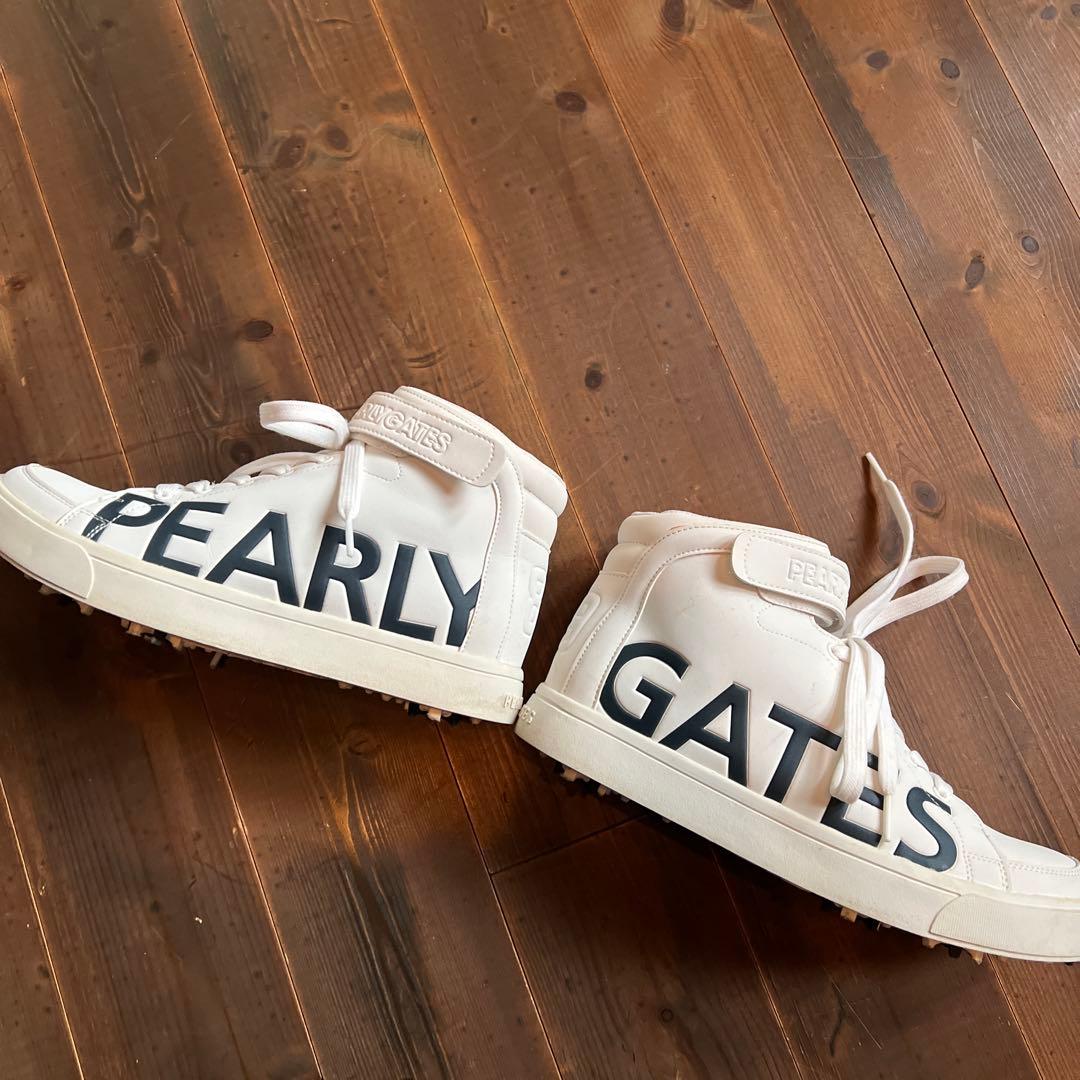 PEARLY GATES ゴルフシューズ ハイカット ホワイト