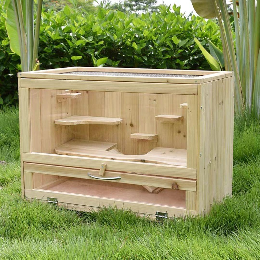 木製ケージ 大型 小動物用 ハムスター ハムスター ハリネズミ