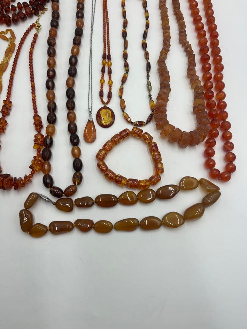 鼈甲？　琥珀？　アクセサリー　シルバー　ジャンク　まとめ売り　総重量約410g