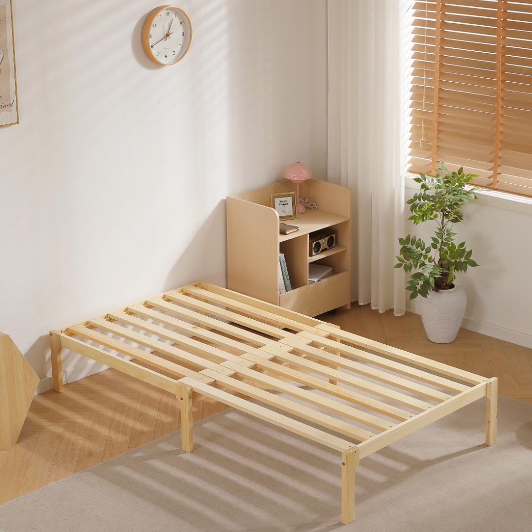 ディベッド ソファベッド シングル 天然木製 伸長式ベッド ベッドフレーム