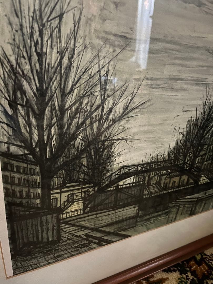 サン・マルタン運河 ベルナールビュッフェ 額縁 絵 インテリア