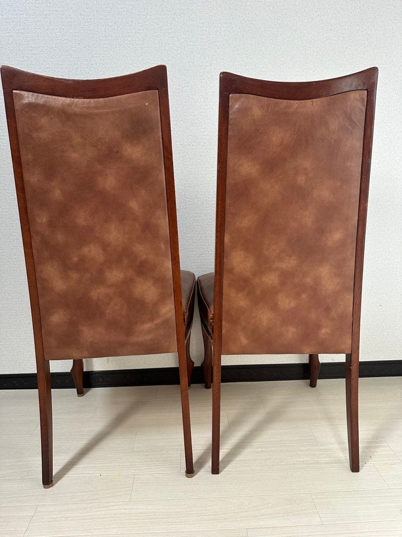 マルニ ベルサイユ ダイニングチェア 椅子 鋲打ち 猫脚 2脚セット ※i1※