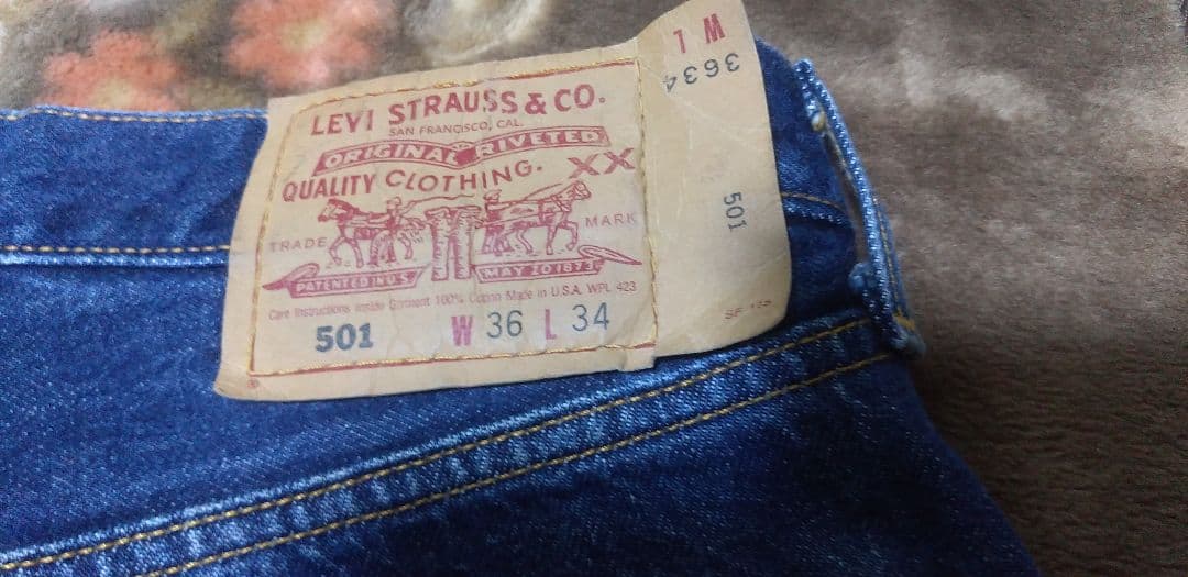 Levi's 501 デニム USA製 W36 ボタン裏524M