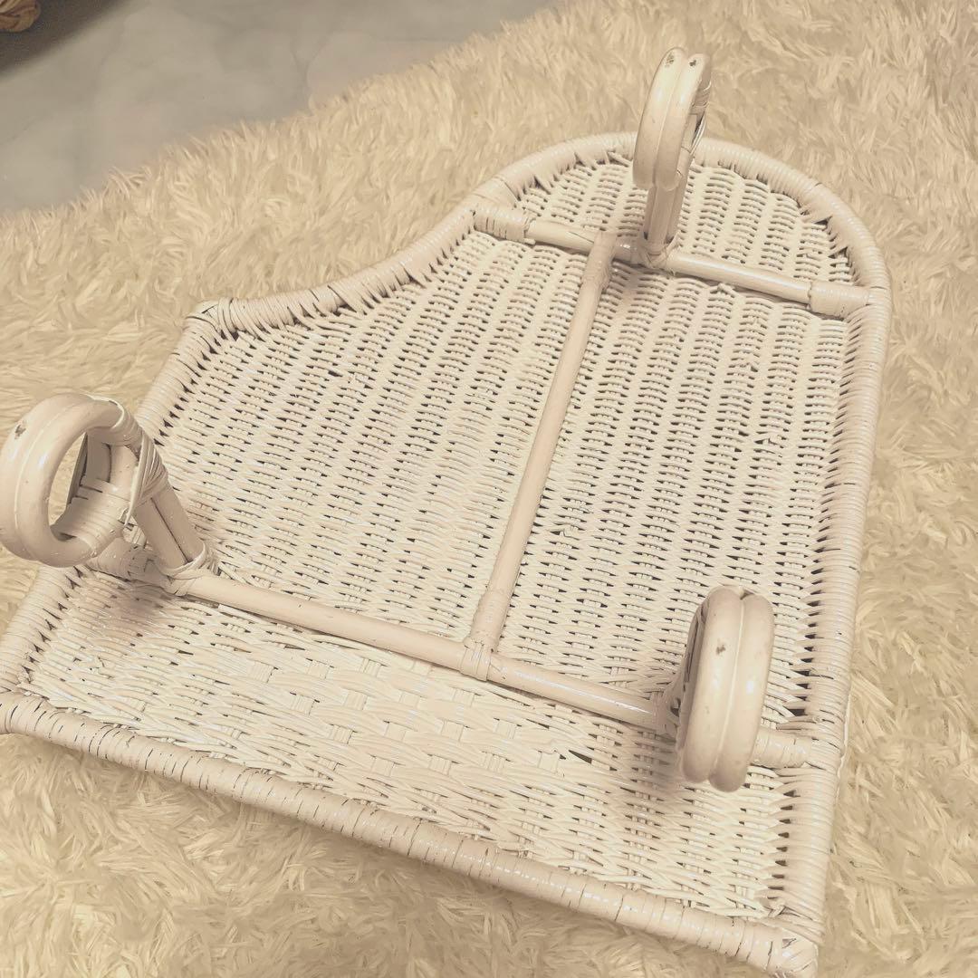 グランドピアノ風 小物入れ 籘カゴ ラタン バスケット