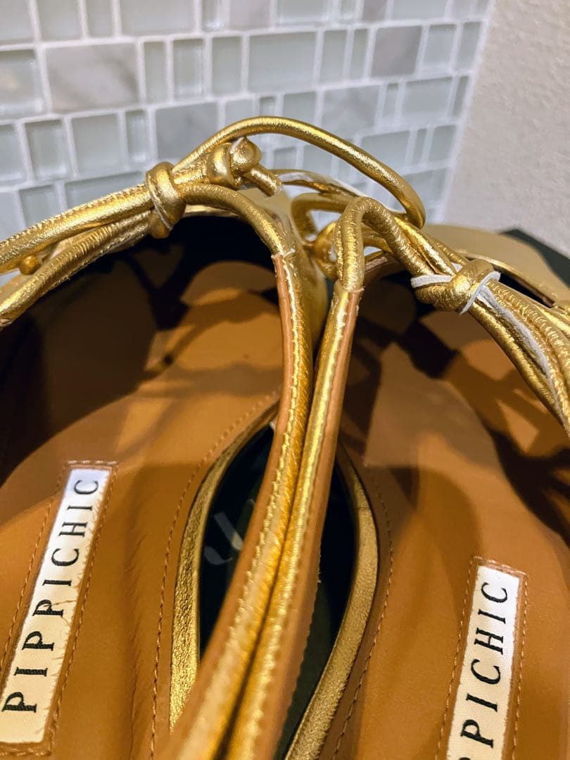 美品　PIPPICHIC AMBERCOCO ゴールド シューズ35 1/2