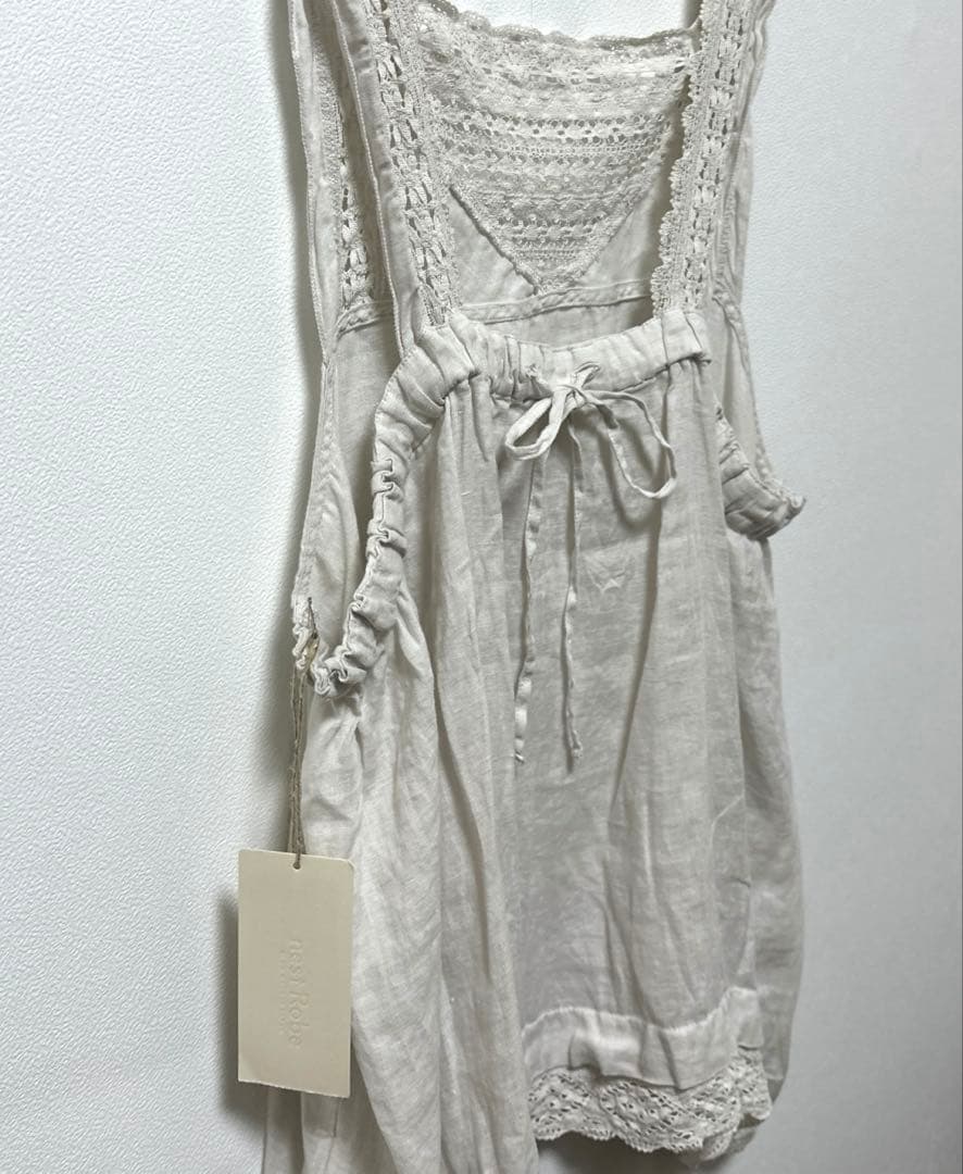 nest Robe リネン×レース キャミソール