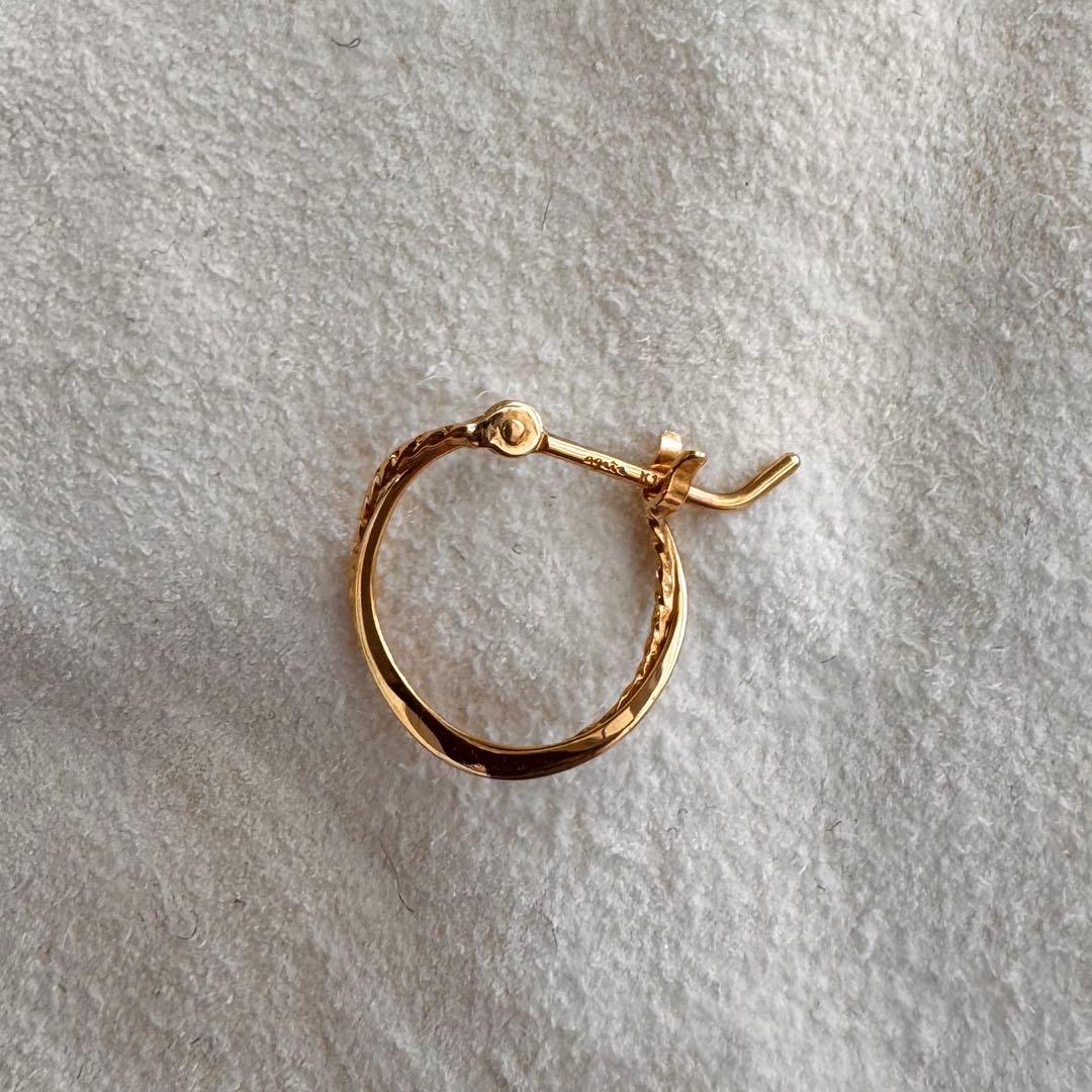 agete k18 ゴールド フープピアス (片耳)