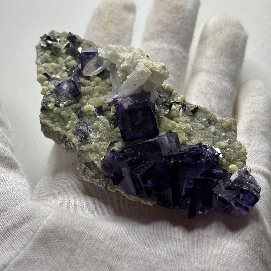 ヤオガンシャン産 フローライト クラスター 鉱物標本 セット