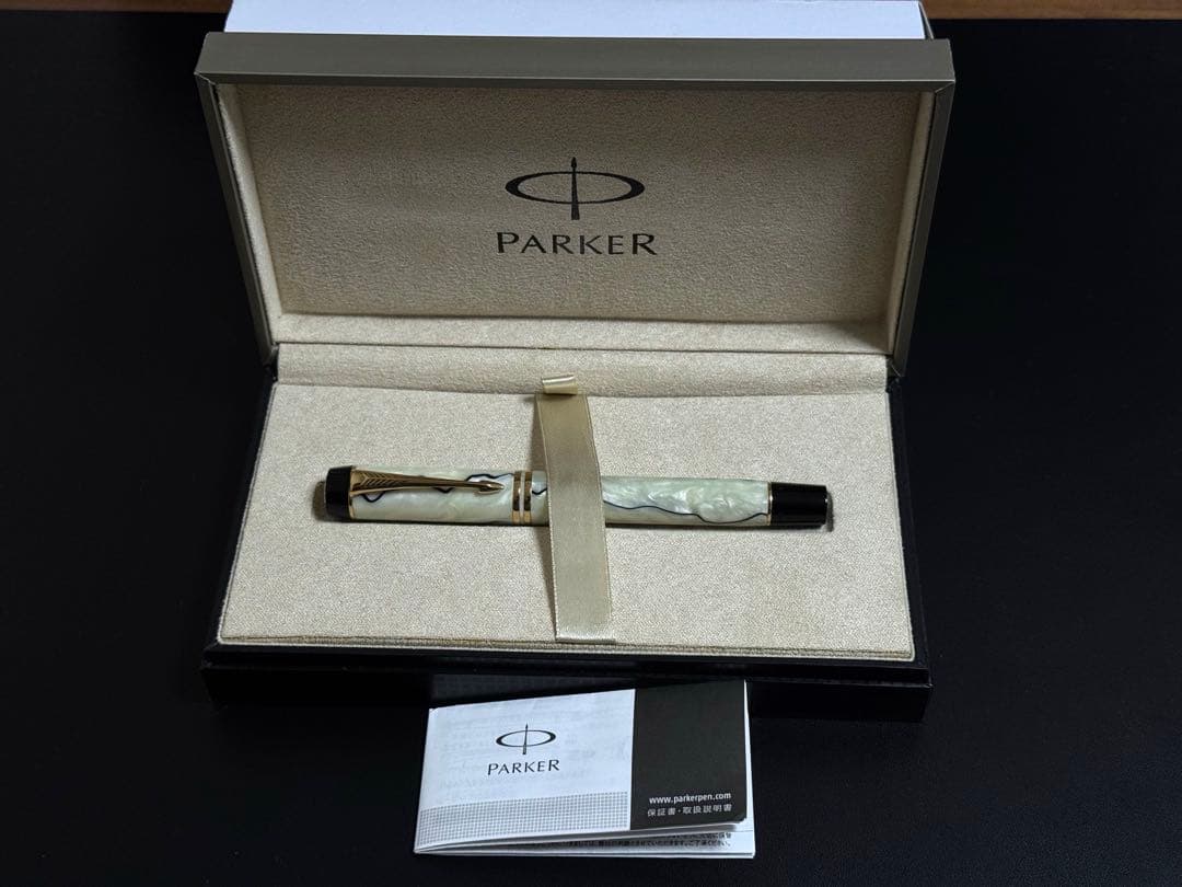 パーカー デュオフォールド パール＆ブラック センテニアル 18k F(細字)