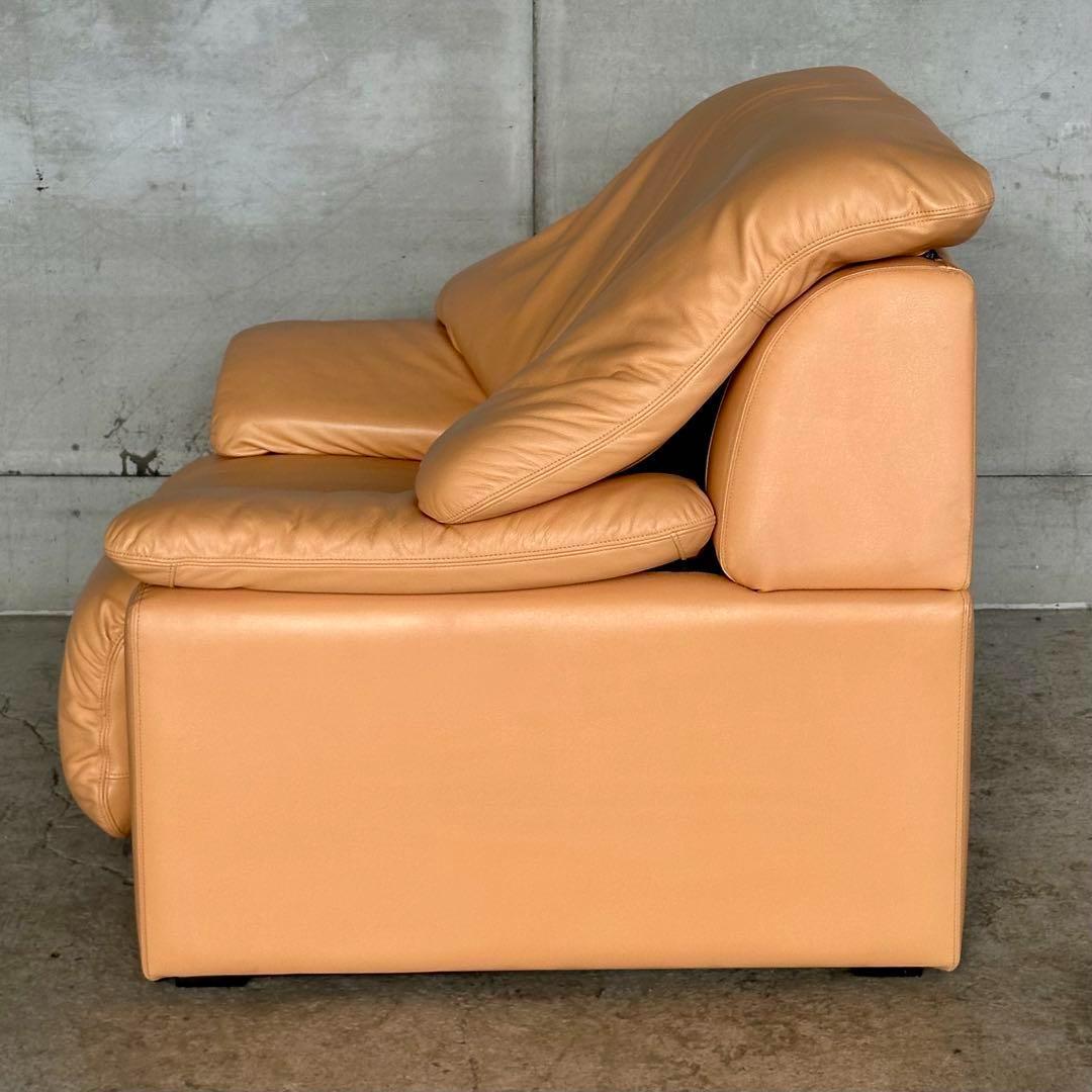 マルニ木工 maruni レザーソファ 1P✦ベージュ 本革 リラックスチェア