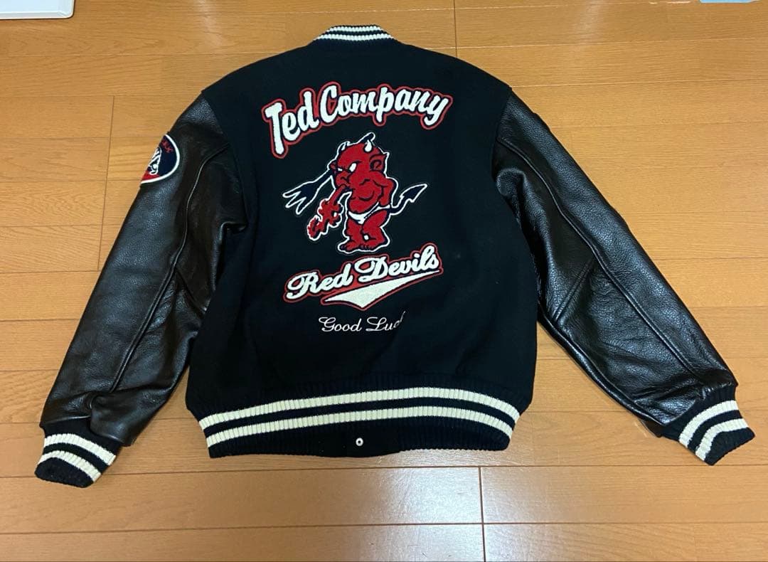 テッドマン 袖革フルデコ スタジャン TDJ-12000黒L