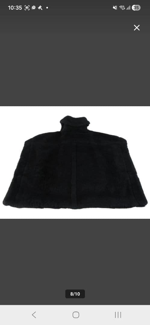 超美品MaxMara/マックスマーラテディベアケープブラックSM165/88A