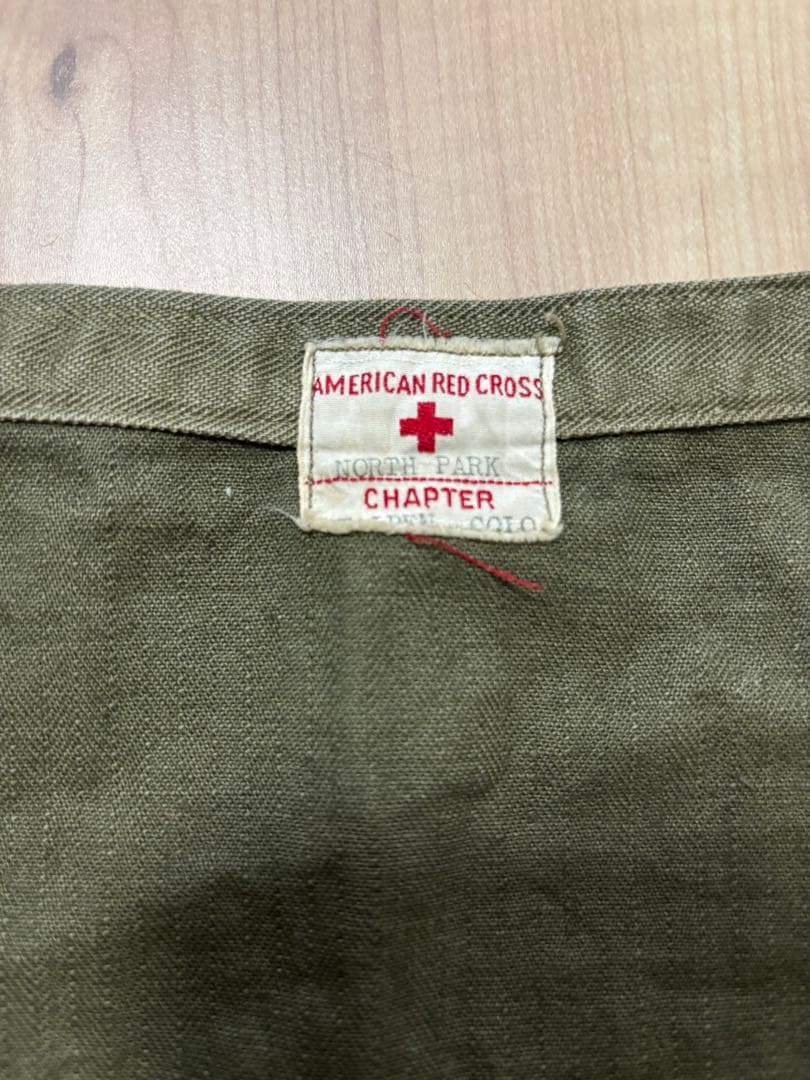 【極美品】1940s 米国赤十字社 HBTエプロンバッグ WWII ヴィンテージ