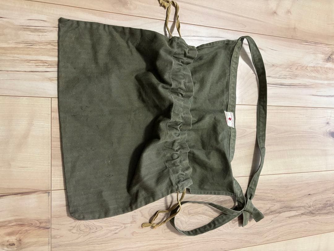 【極美品】1940s 米国赤十字社 HBTエプロンバッグ WWII ヴィンテージ