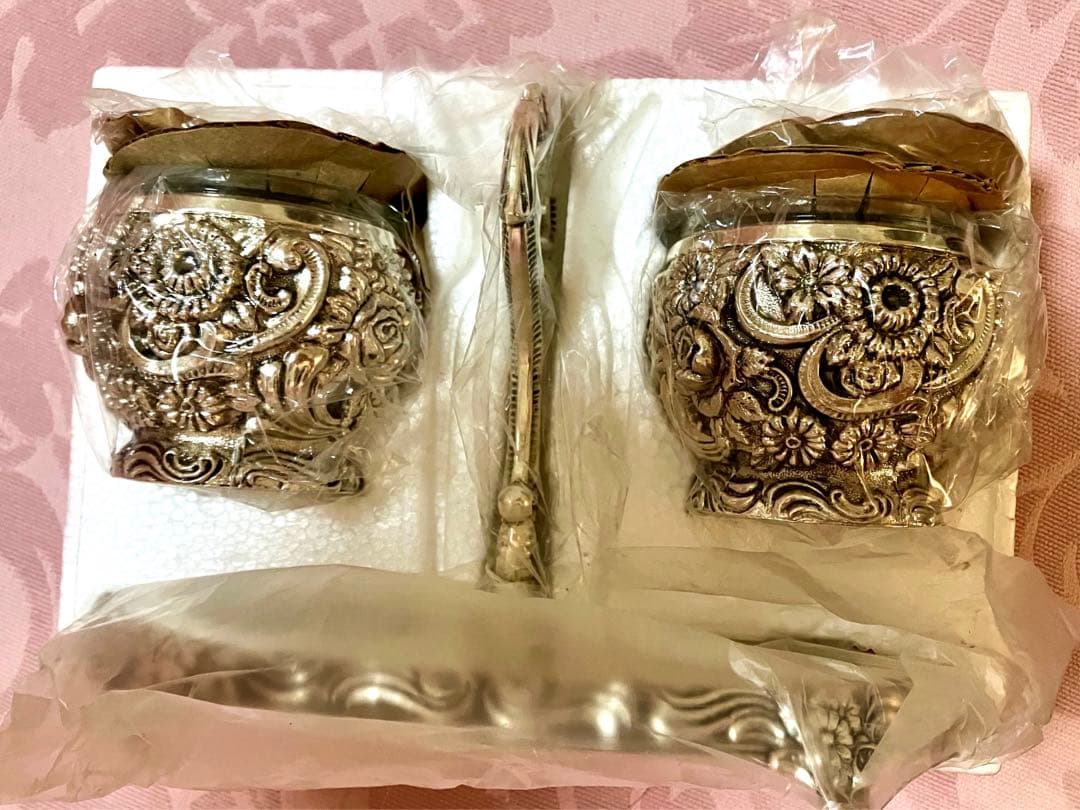 上品な輝き☆アンティーク シュガーポットスタンドセット / 薔薇 ローズ 日本製