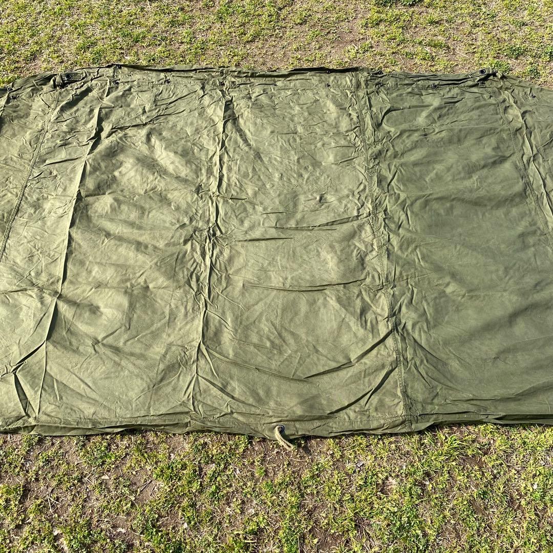 か*ん様 USパップテント④　アメリカ軍　軍幕　 ハーフシェルター２枚　ポール・