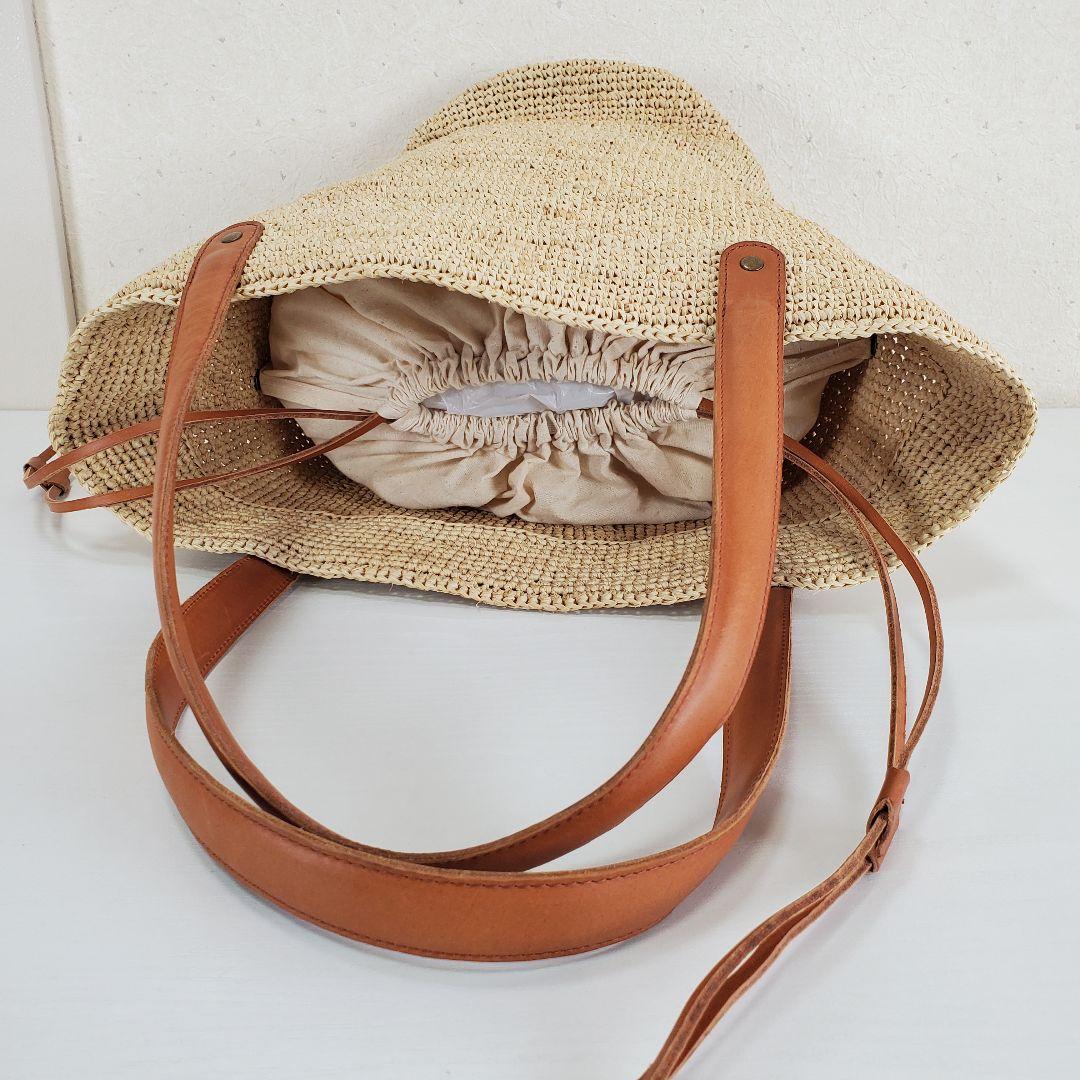 HELEN KAMINSKI ヘレンカミンスキー バケツ型 ラフィアトートバッグ