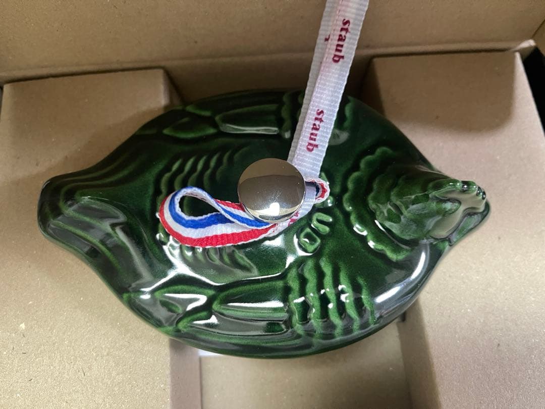 ストウブ　staub　スモールチキン　バジルグリーン　１１cm