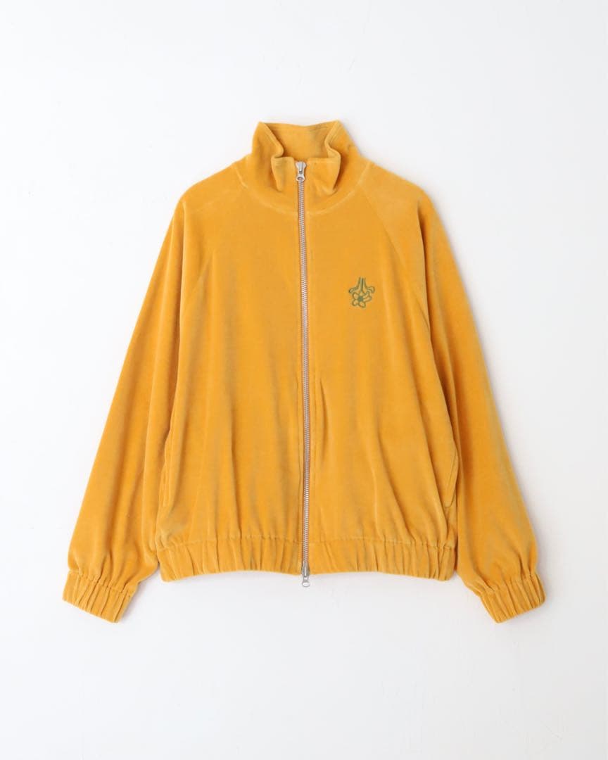 【完売商品】ベロアパイルドライバーズジャケット｜マリーゴールド