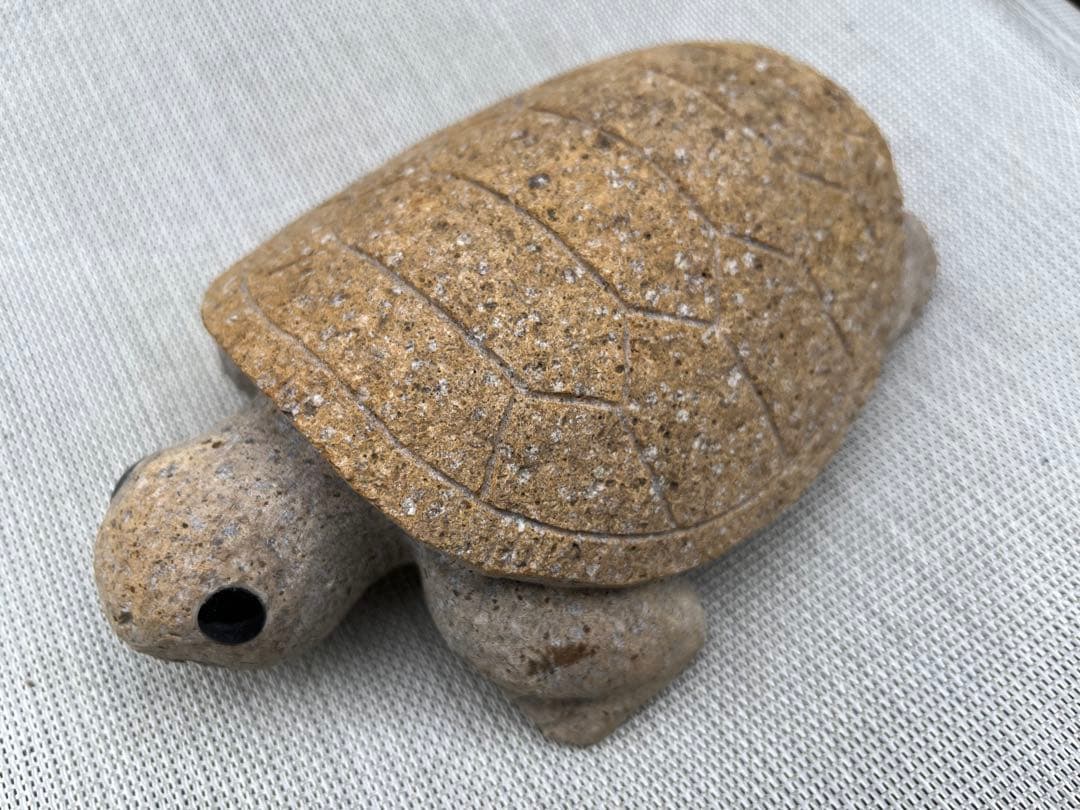 御影石　亀　オブジェ