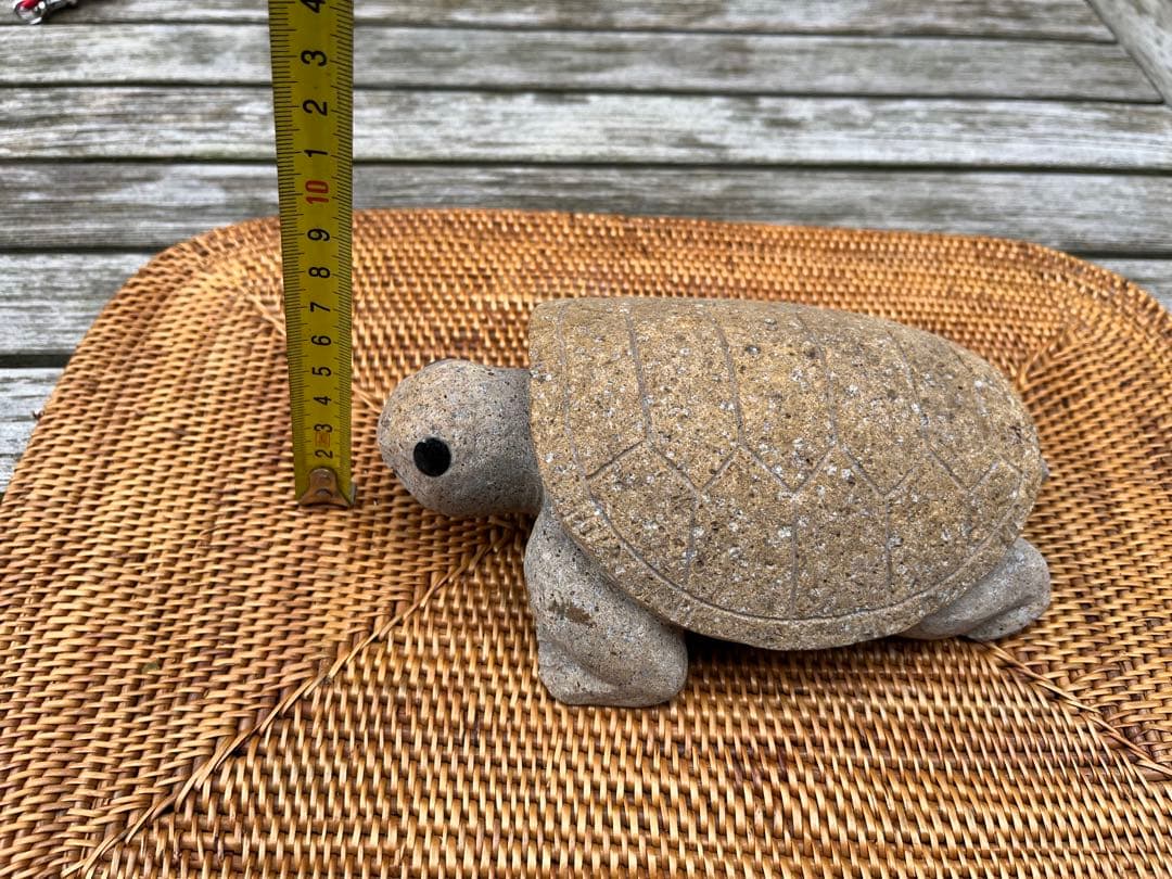 御影石　亀　オブジェ