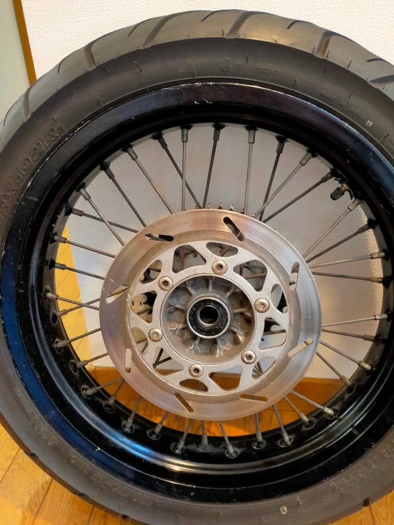 KLX250 17インチホイール 前後セット+ショートスタンド