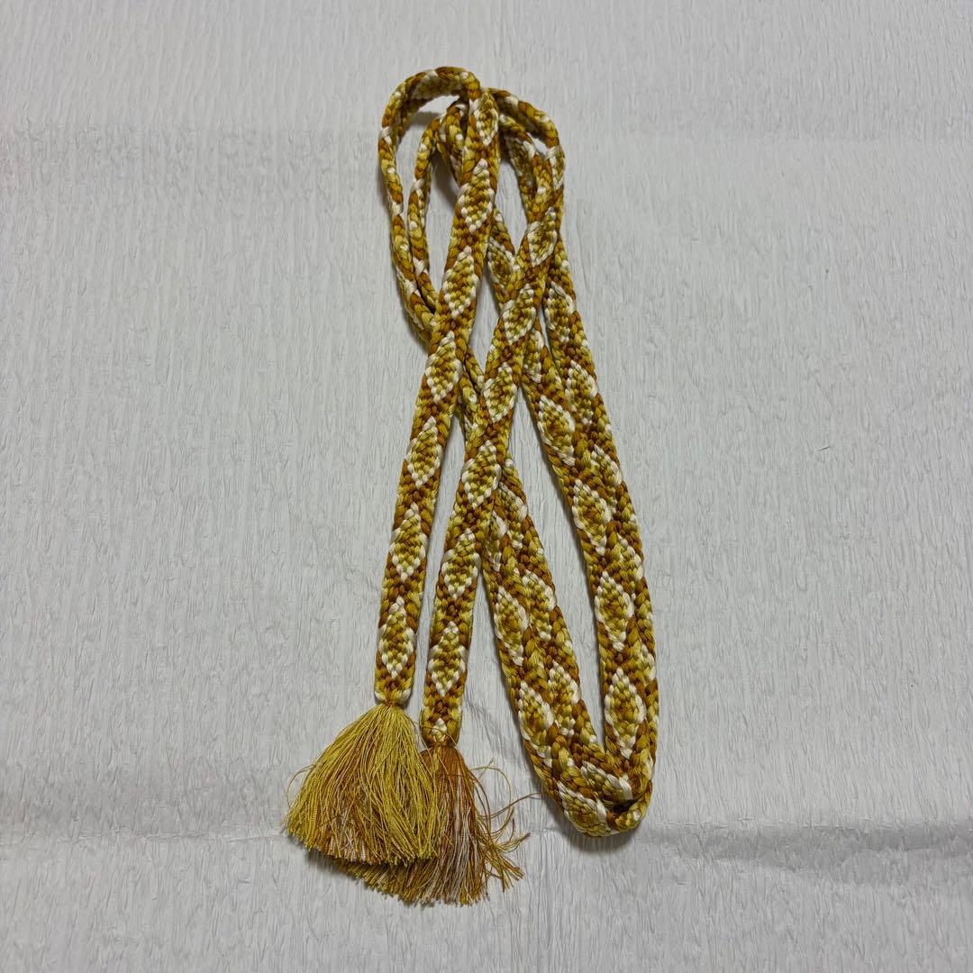 未使用近い　美品　袷　正絹　白紬　十日町紬系　小紋　フルセット