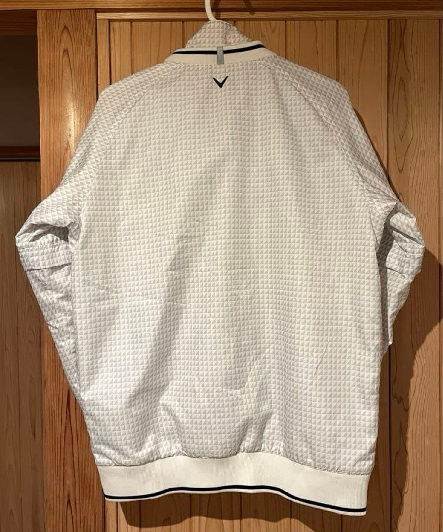 キャロウェイ 4WAY スニード ワッペン ホワイト×グレー プルオーバー L