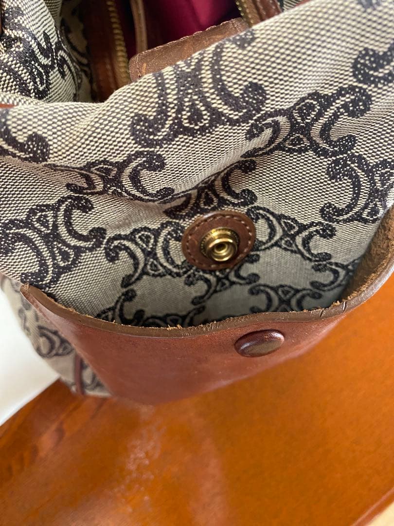 CÉLINE マカダム柄 ボストンバッグ