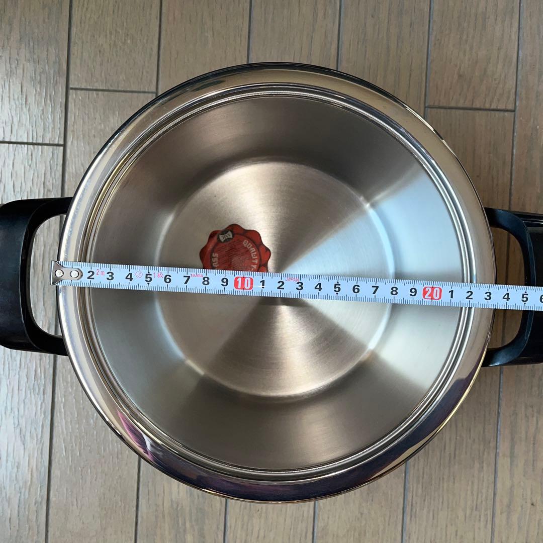 【未使用】AMC Pat reg 両手鍋両手鍋　ステンレス鍋