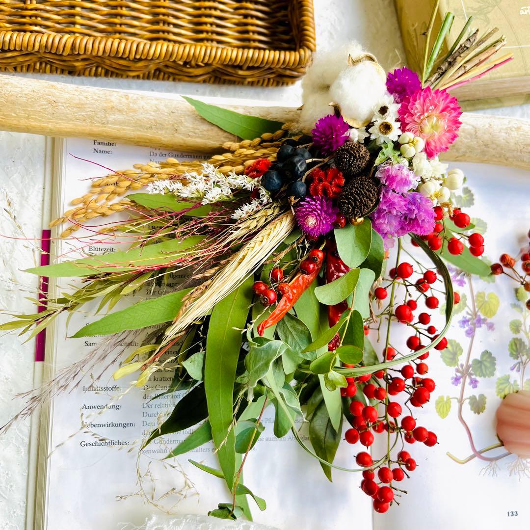 スワッグになるしめ縄2024 しめ縄リース　しめ縄スワッグ　しめ縄ブーケ