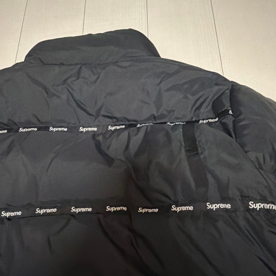 高品質！Supreme logo tape puff jacket ダウン L
