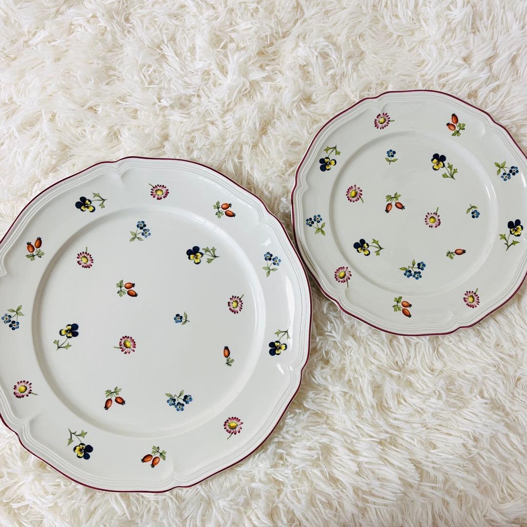 【美品】Villeroy & Boch プチフルール　皿　大・中6枚セット　廃盤