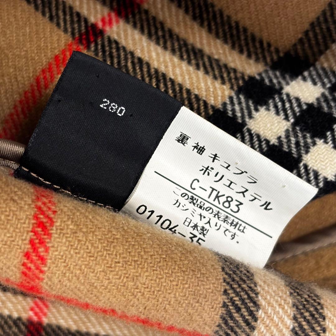Burberry ダッフルコート カシミヤ ノバチェック キャメル