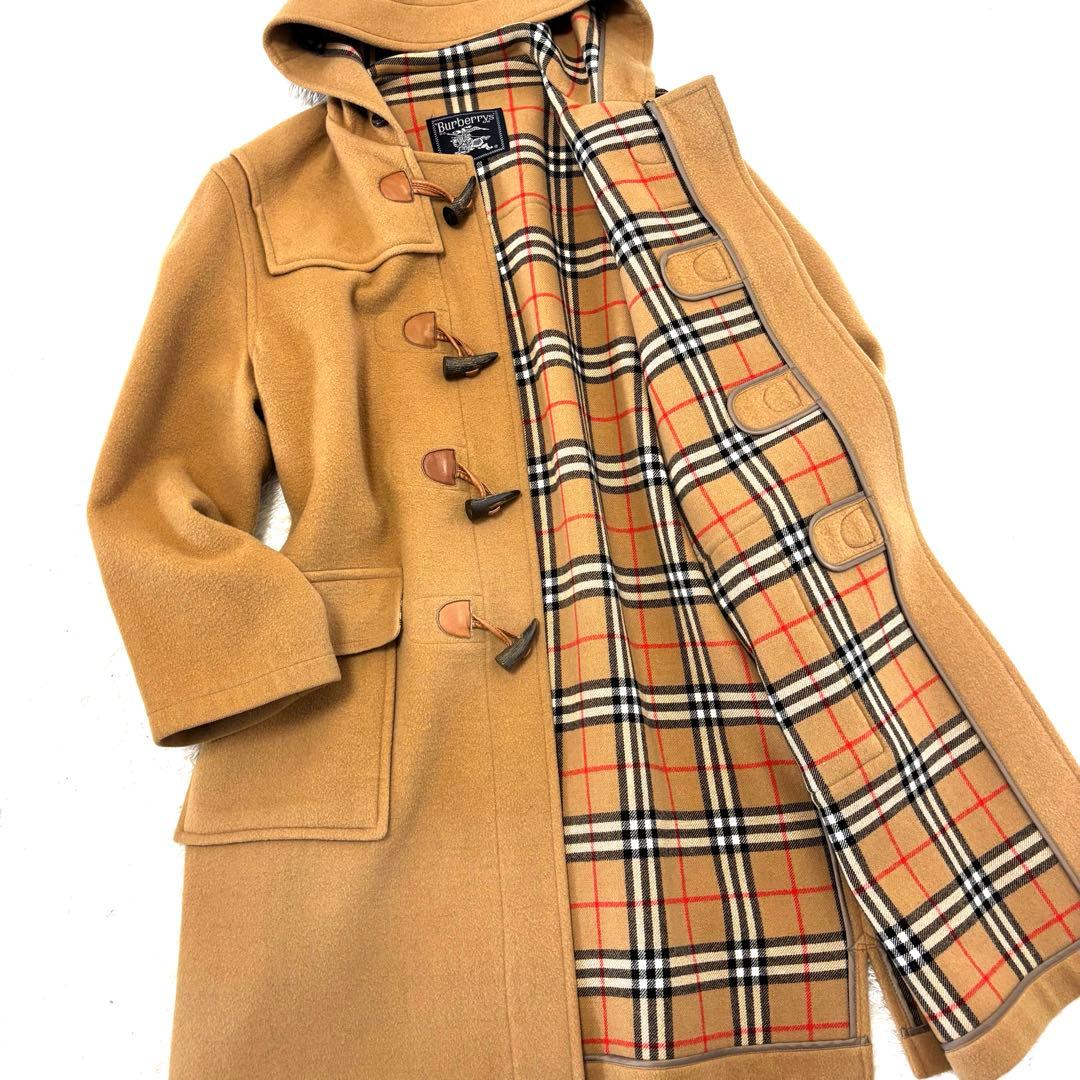 Burberry ダッフルコート カシミヤ ノバチェック キャメル