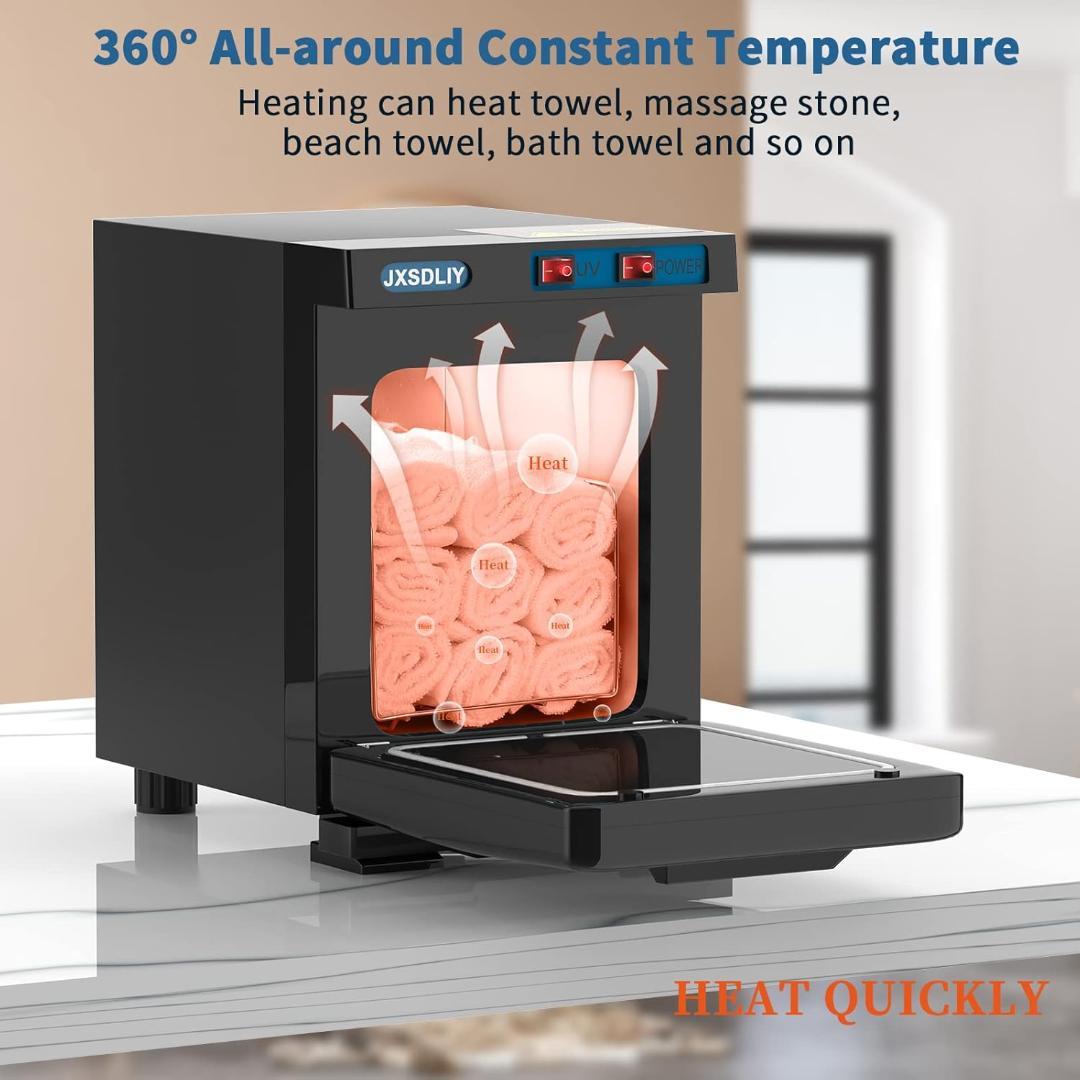 JXSDLIY ミニ 5L スモール ホットタオルウォーマー (5L、ブラック)