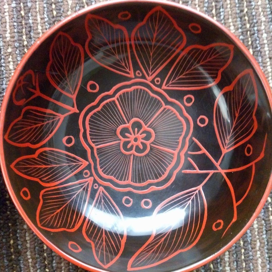 吉野塗　木製漆器　蓋付椀／汁椀／煮物椀　４客セット