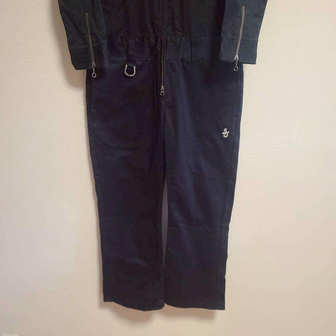 ★ スカルワークス×ジャックローズ つなぎ ジャンプスーツ 長袖 ロゴ 刺繍 3