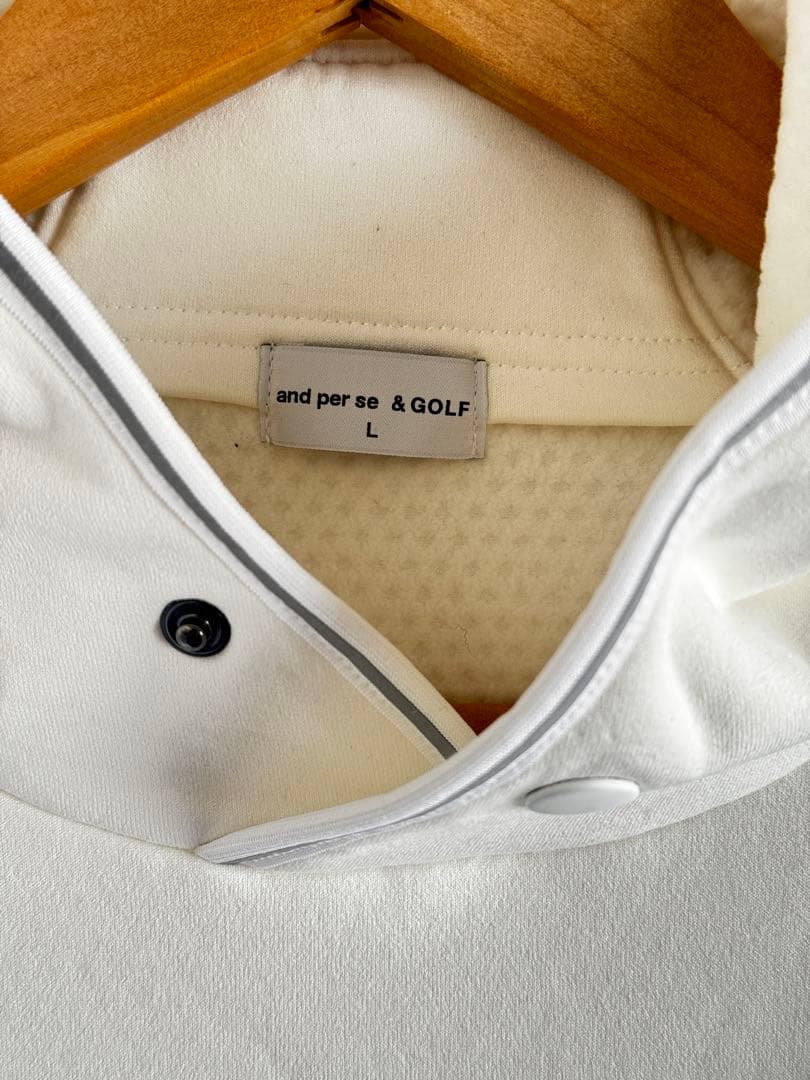 and per se & GOLF バックグリッドフリース プルパーカ Lサイズ
