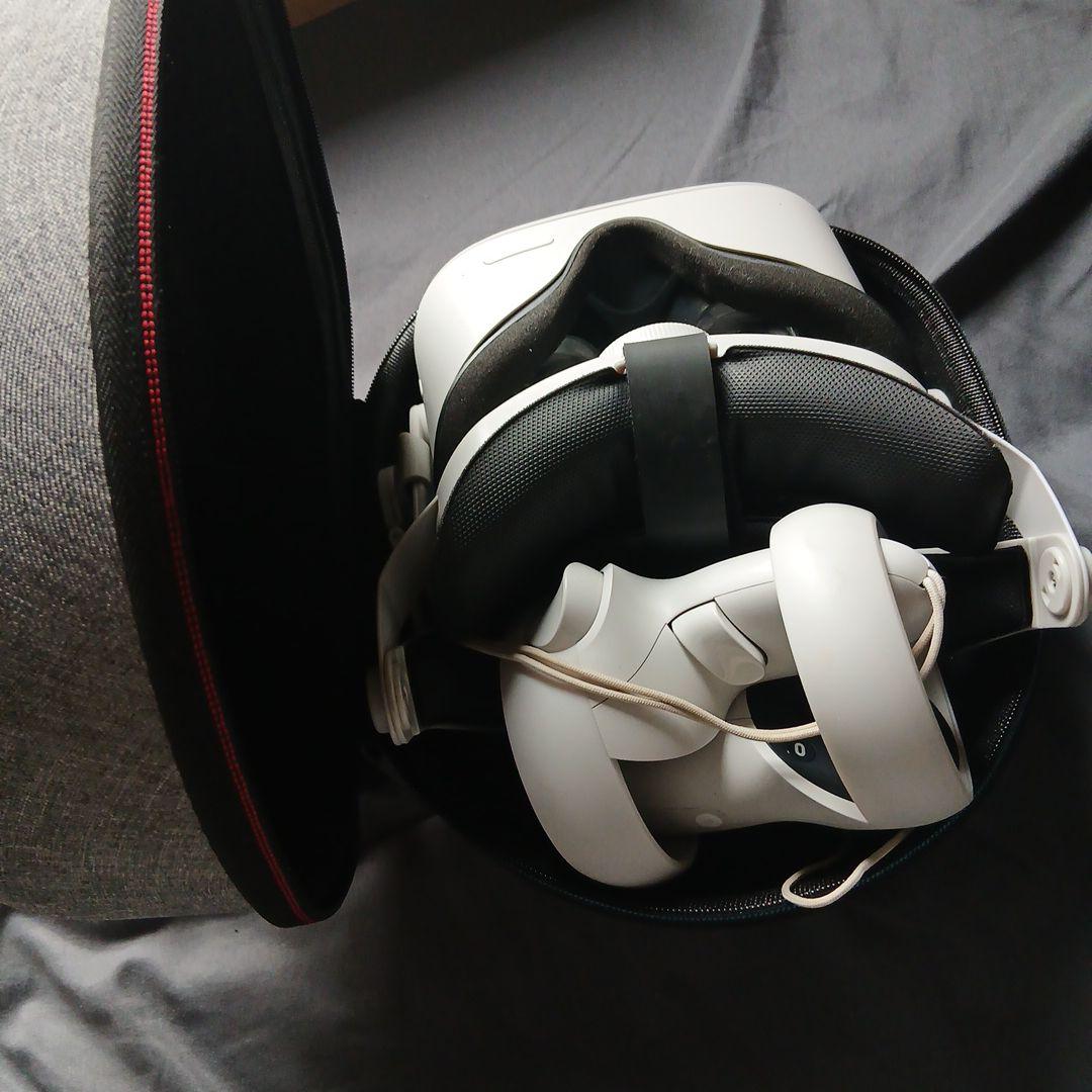  Quest 2 VRヘッドセット　別売ヘッドストラップとケース付