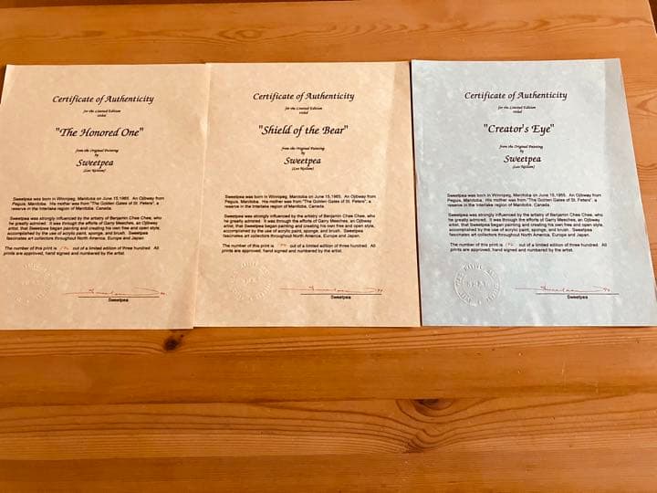 ネイティブアート　３点セット　サイン証明書有り　インディアン　NATIVE
