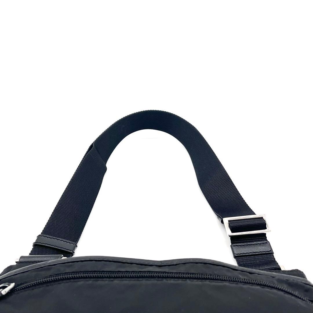 PRADAプラダ サコッシュ ショルダーバッグ テスート サフィアーノ ブラック