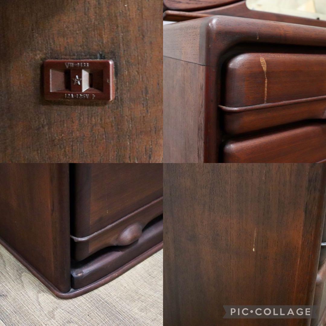 GMGK280○工房家具 和製ヴィンテージ ドレッサー 鏡台 化粧台 メイク台